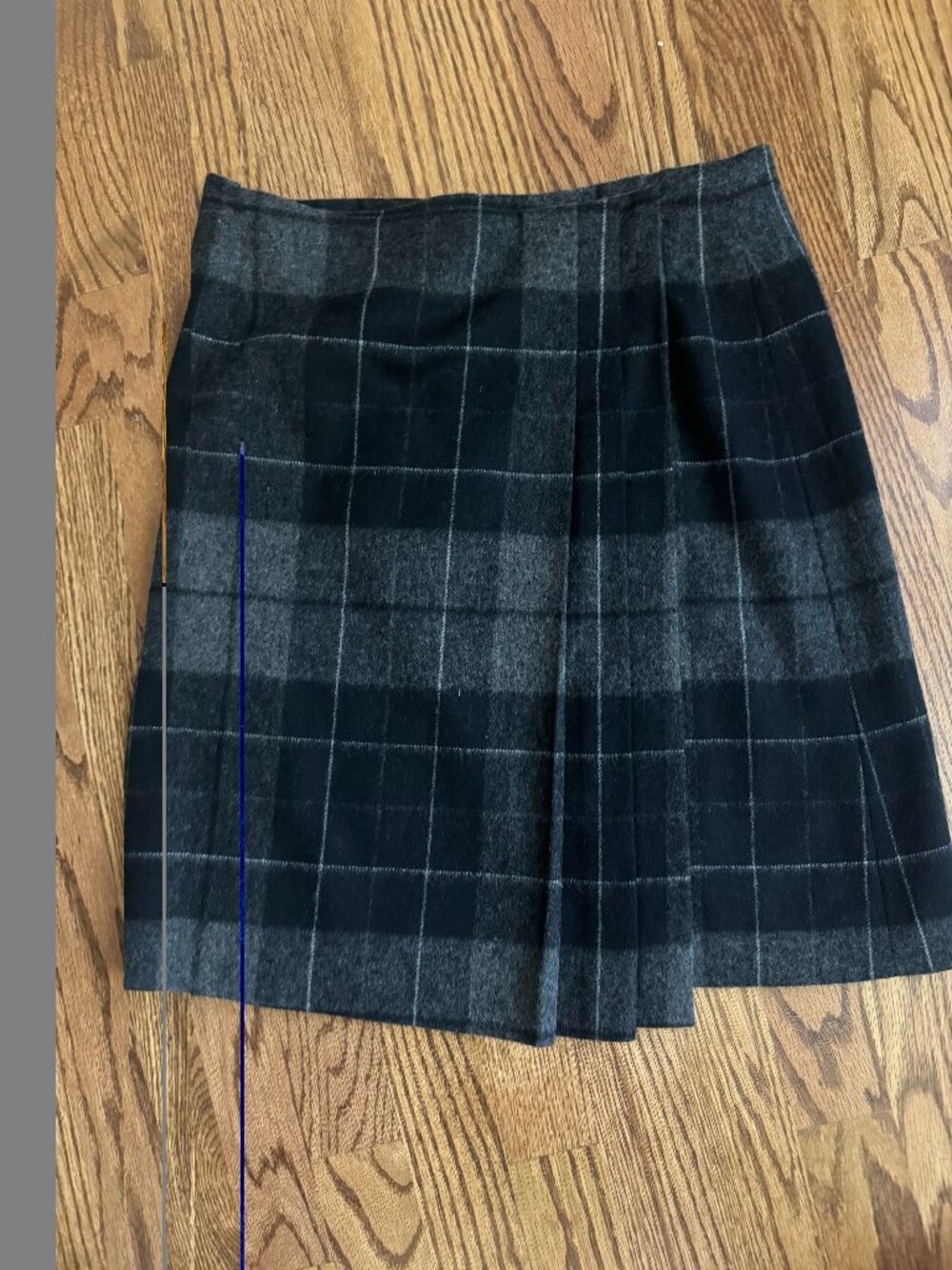 AKRIS PUNTO Wool Blend Plaid Wrap Skirt | Size 4 | Winter Workwear